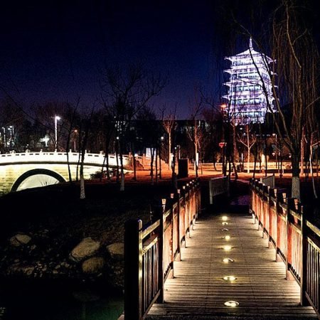 light emission on two sides for outdoor LED inground light